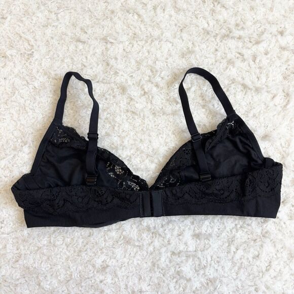 Pink Label Victoria Secret Adjustable Straps Black Ribbed Lace Detail Sz Unknown - Picture 4 of 12